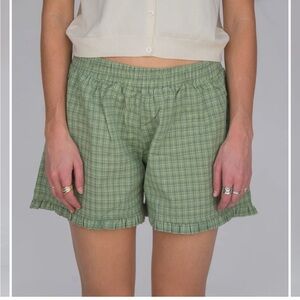 sonderhaus green plaid boxer shorts